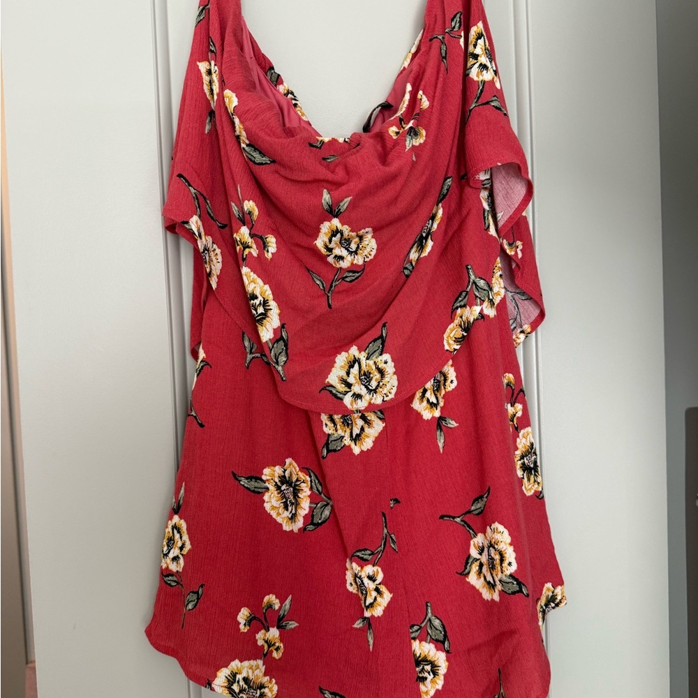 Floral Red Women's Top